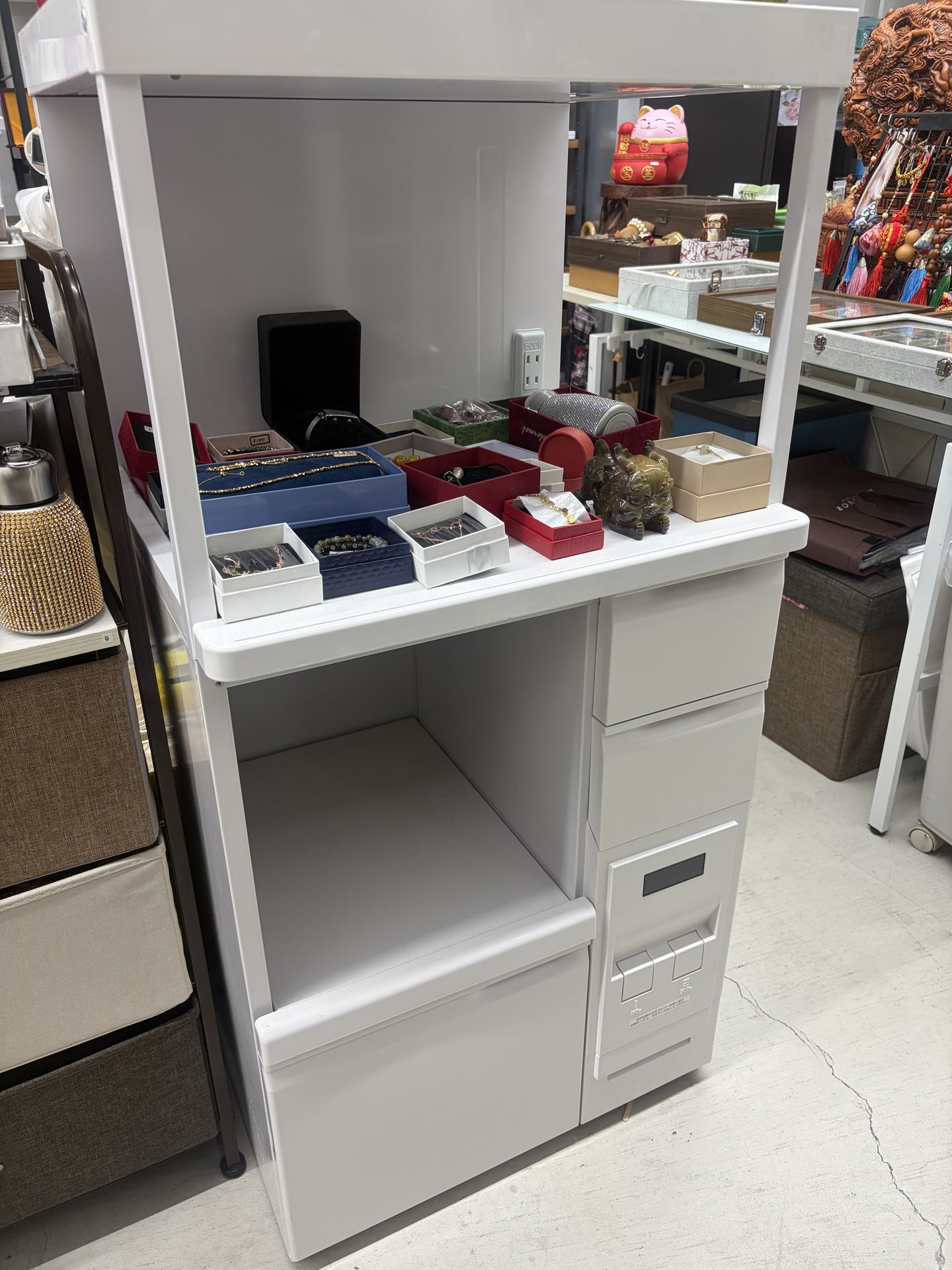 ホワイト ディスプレイ収納キャビネット・店舗什器の商品写真3