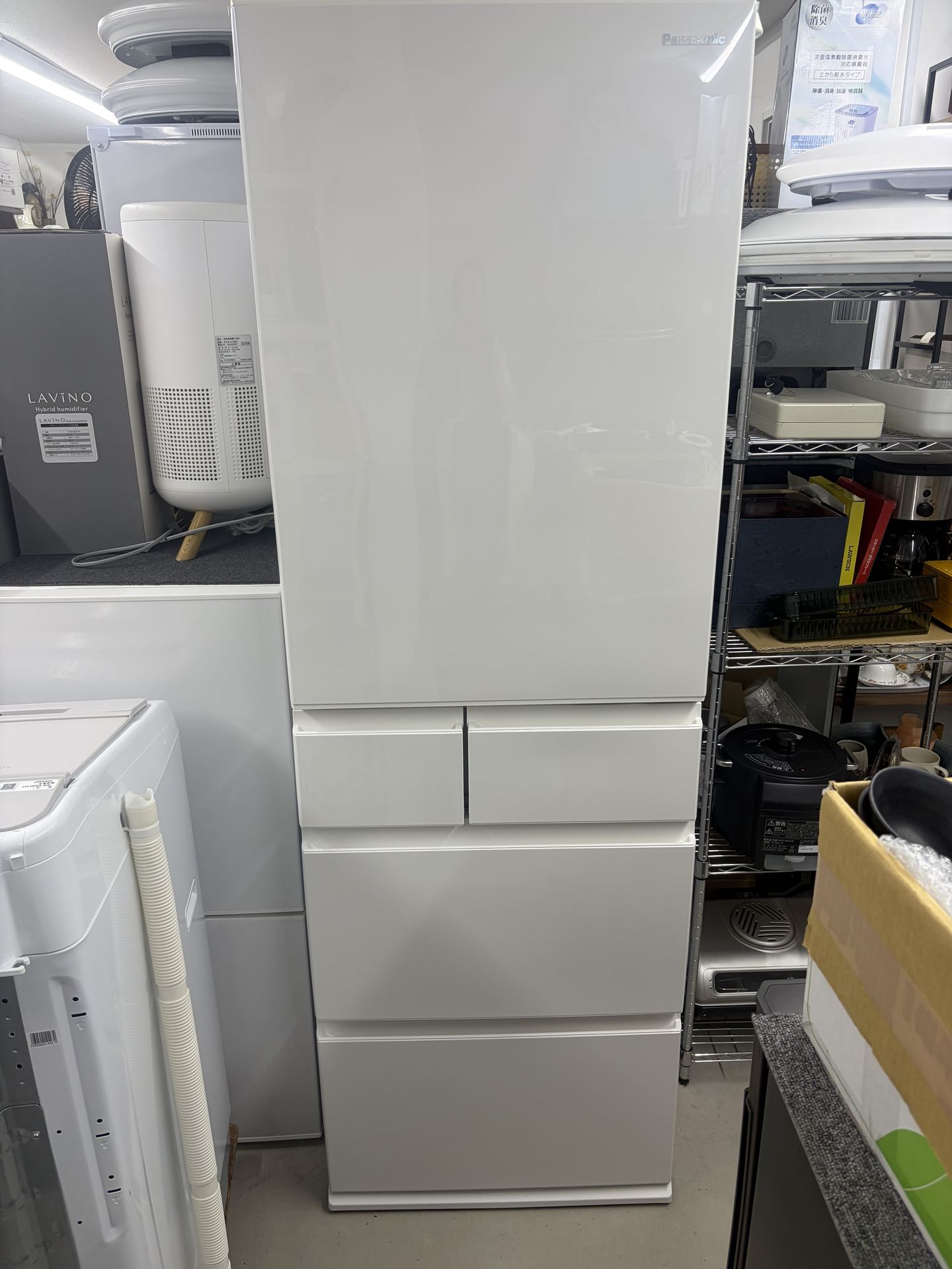 2022年製 Panasonic 406L 5ドア冷蔵庫 NR-E418EX-W