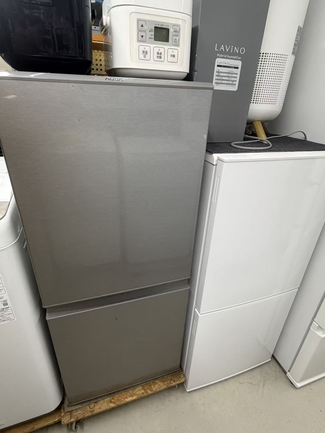 中古冷蔵庫 AQUA 126L AQR-13G(S)（2018年製・2ドア）