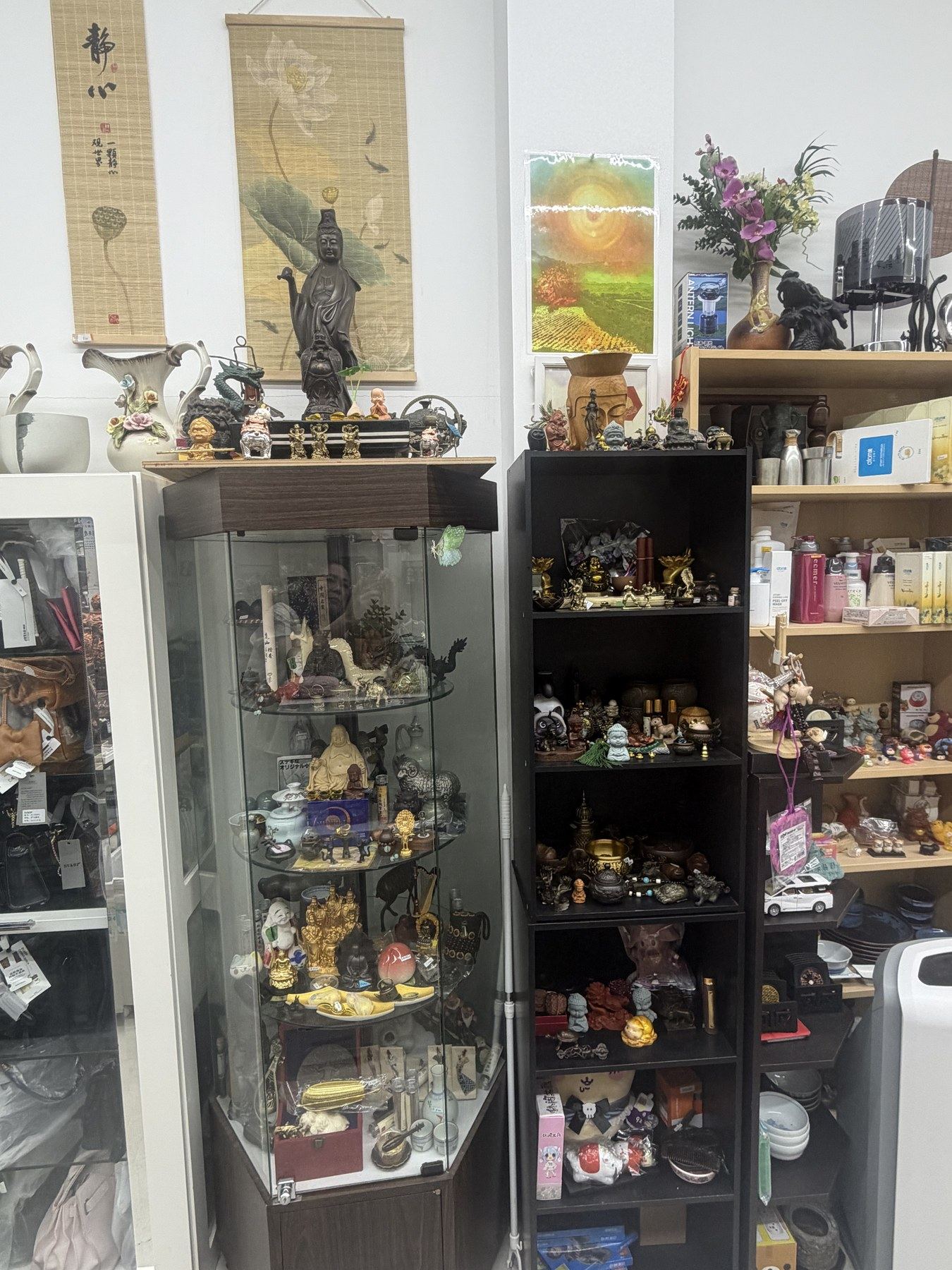 店内の商品展示